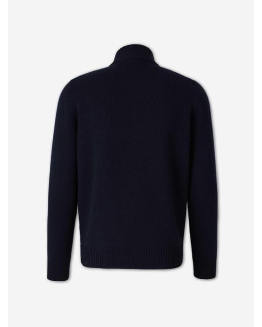 Santa Eulalia Blue High Neck Cardigan for men
