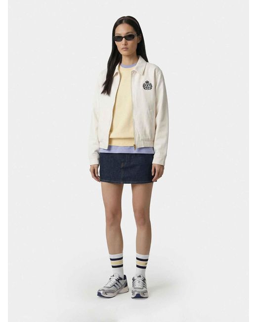 Sporty & Rich Natural Ny Crest Prep Jacket