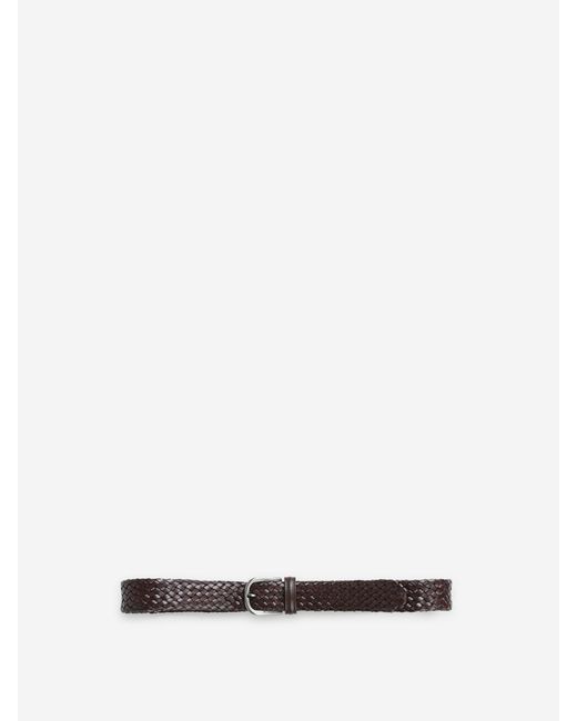 Santa Eulalia White Braided Belt for men