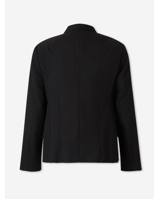 Jil Sander Black Wool Poplin Jacket for men