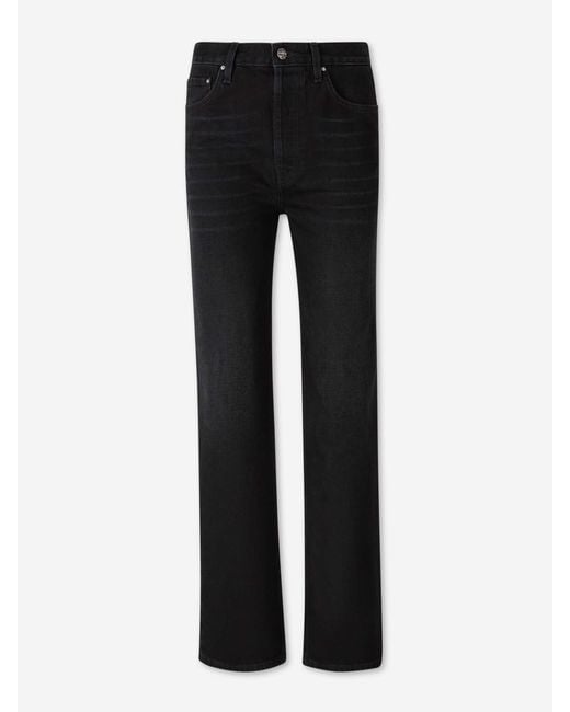 Totême Black Straight Leg Cotton Jeans