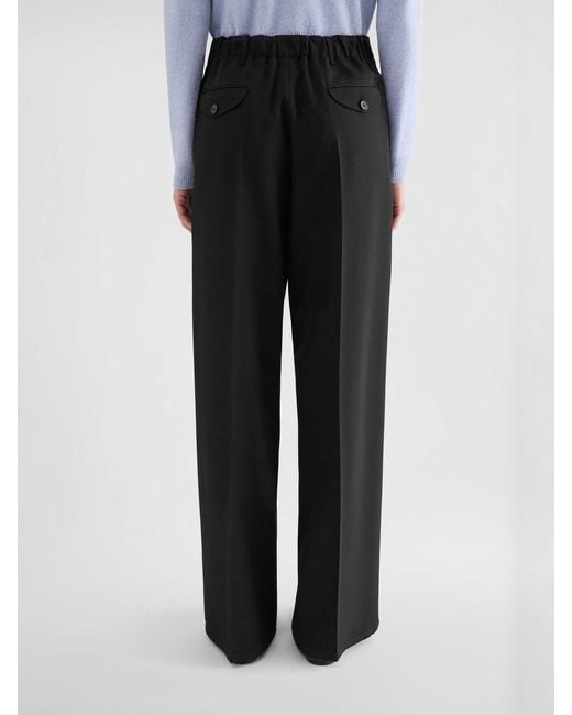 Jil Sander Black Wool Gabardine Trousers