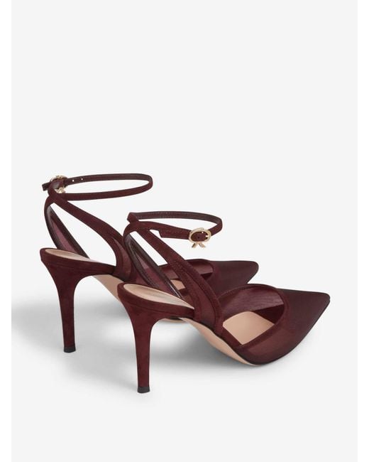 Gianvito Rossi Red Dorotea D'orsay 85 Heeled Shoes