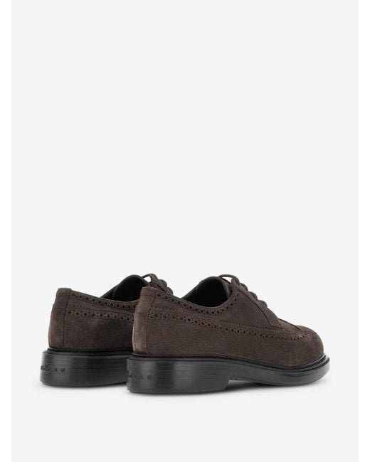 Hogan Brown Derby Shoes H704 for men