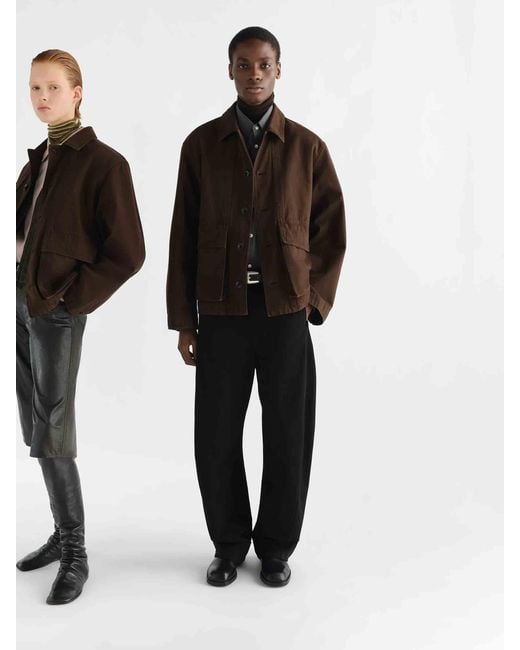 Lemaire Brown Cotton Denim Jacket for men