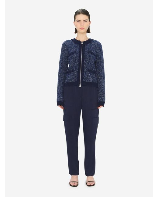 Jonathan Simkhai Blue Linen Cargo Pants