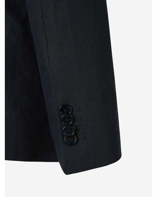 SCABAL® Blue Plain Linen Suit for men