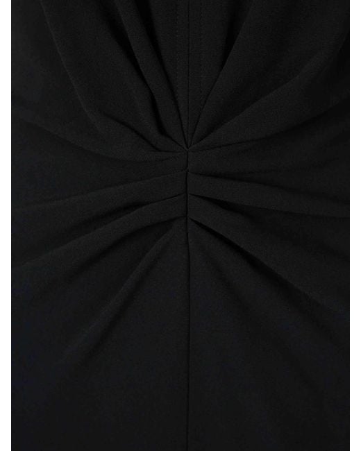 Victoria Beckham Black Crepe Midi Dress