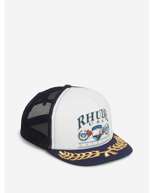 Rhude White Trucker Hat for men