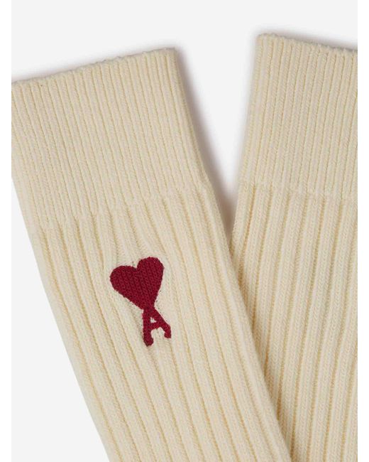 AMI Natural Plain Cotton Socks for men