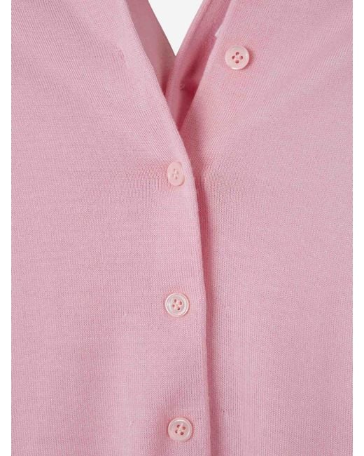 Alexander Wang Pink Sleeveless Fine Cardigan