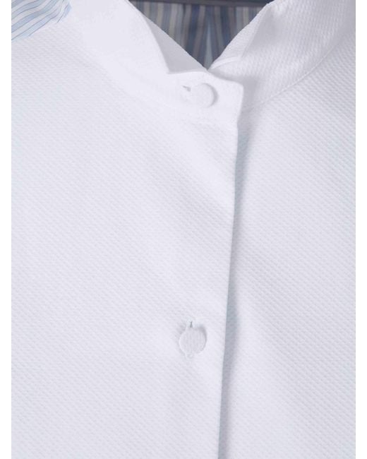 Tom Ford Blue Contrasting Tuxedo Shirt