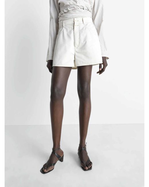 Lemaire White Straight Shorts