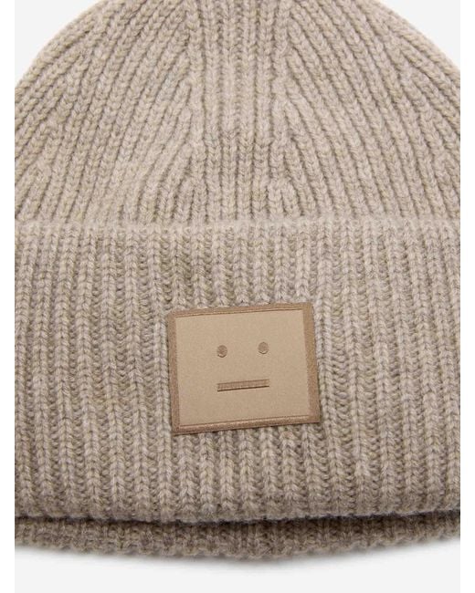 Gorro Punto Lana Acne de hombre de color Natural