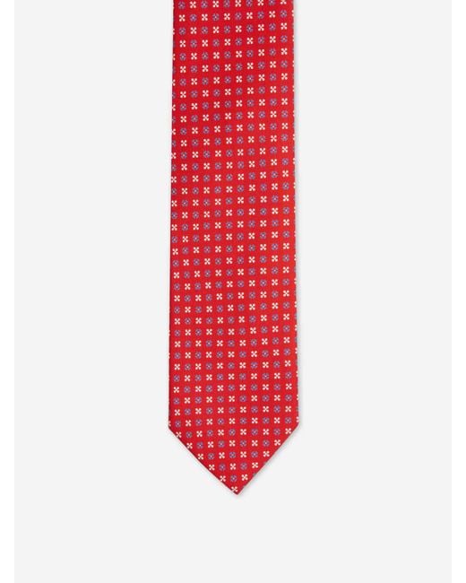Marinella Red Floral Silk Tie for men