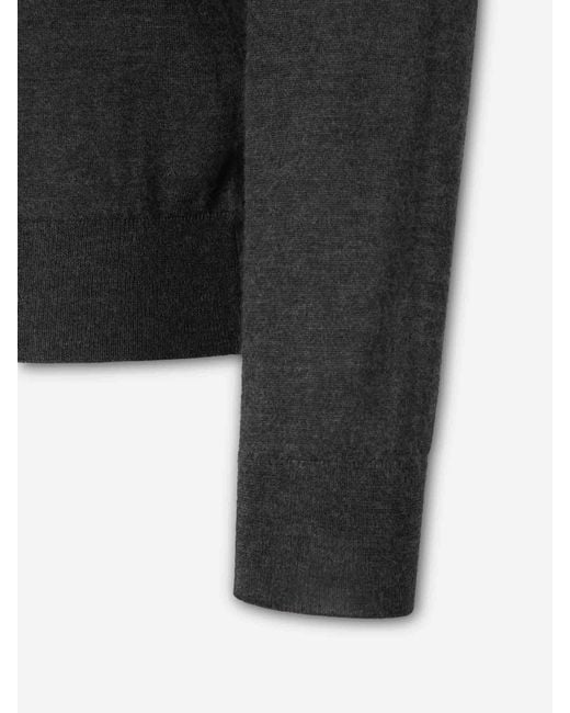 Santa Eulalia Black Thin Turtleneck Sweater for men