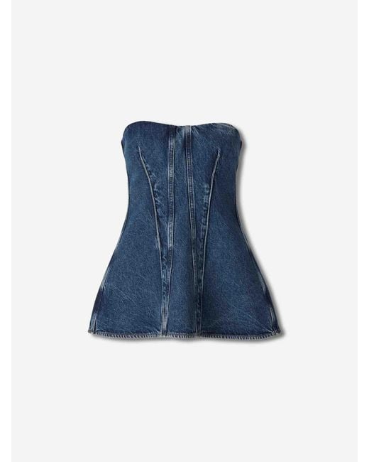 Agolde Blue Top Lara Corset