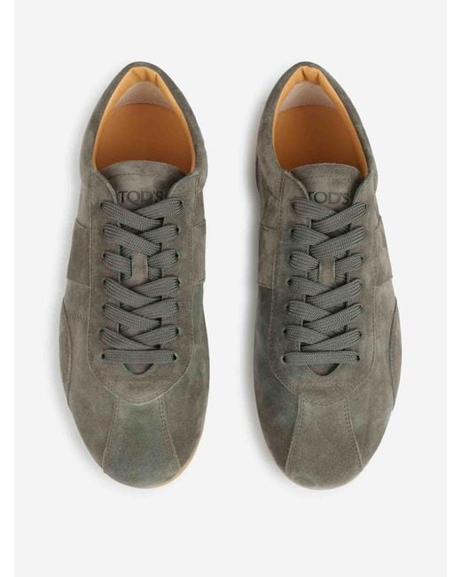 Tod's Gray Suede Sneakers for men