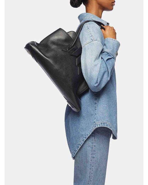 The Attico Black La Passeggiata Medium Bag