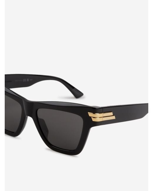 Bottega Veneta Black Cat-Eye Sunglasses