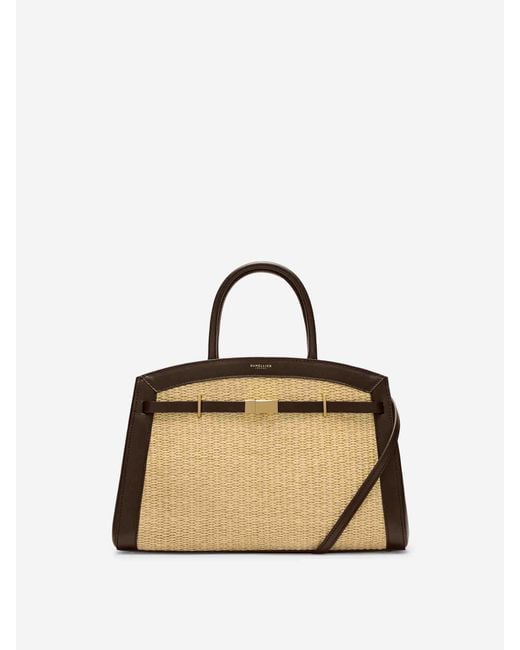 DeMellier London Natural The Midi Hudson Raffia Bag
