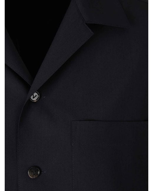 Bottega Veneta Black Cold Wool Shirt