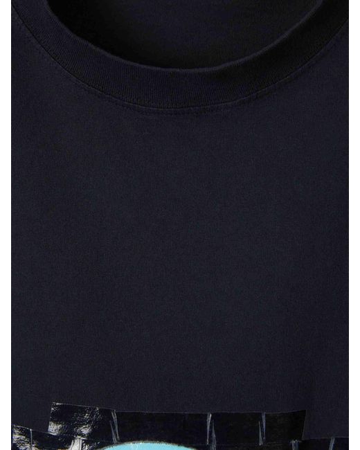 Balenciaga Black Round Neck T-Shirt for men