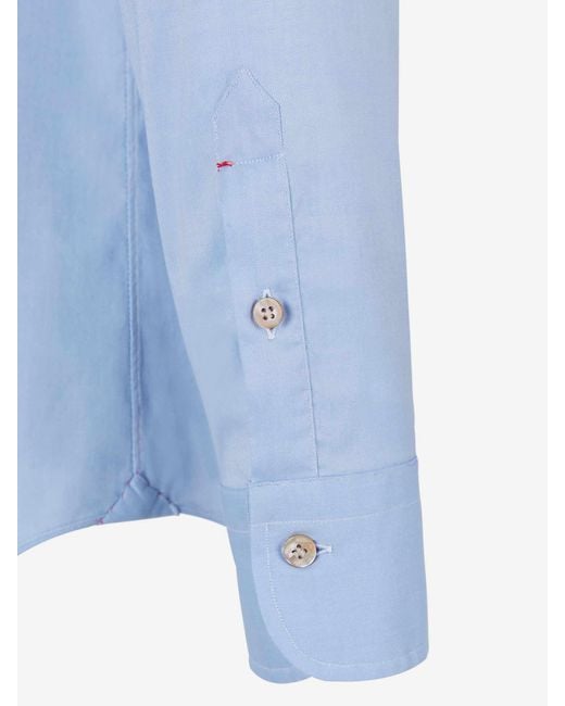 Santa Eulalia Blue Cotton Shirt for men