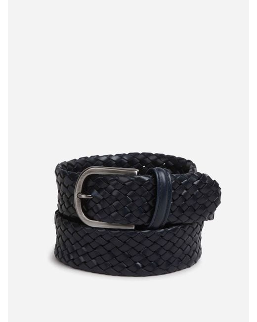 Santa Eulalia Black Braided Belt for men