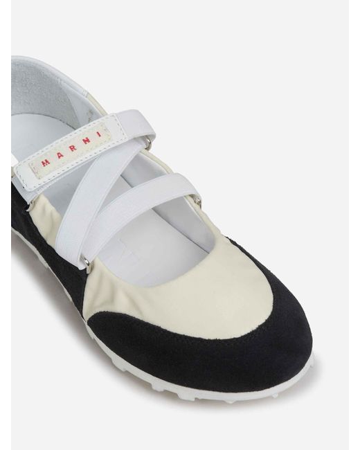 Marni White Flat Ballet Flats
