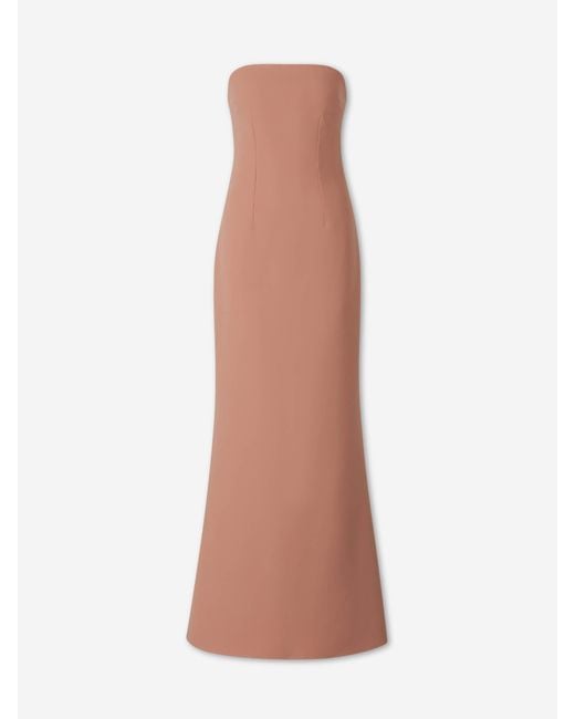 Safiyaa White Trägerloses Maxikleid