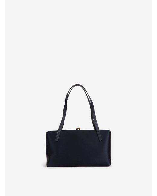 Jil Sander Blue Pillow Satin Handbag