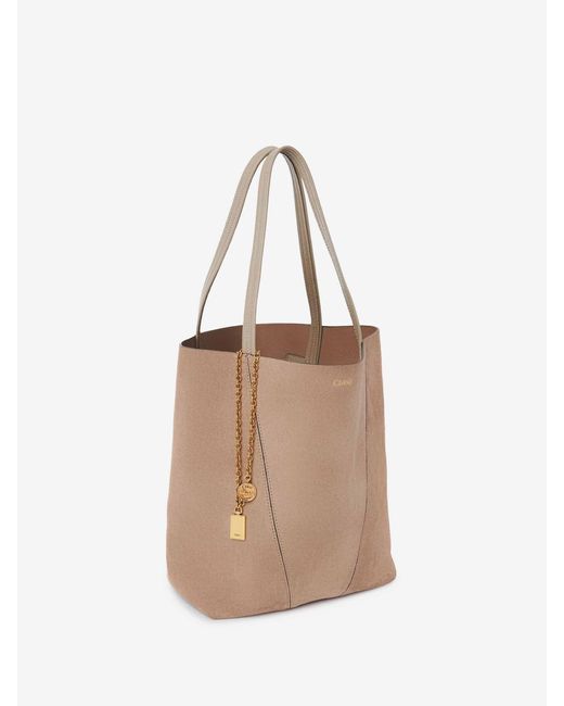 Borsa Tote Spin di Chloé in Natural