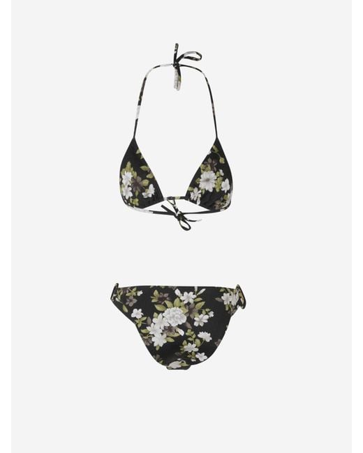 Tom Ford White Floral Pattern Bikini