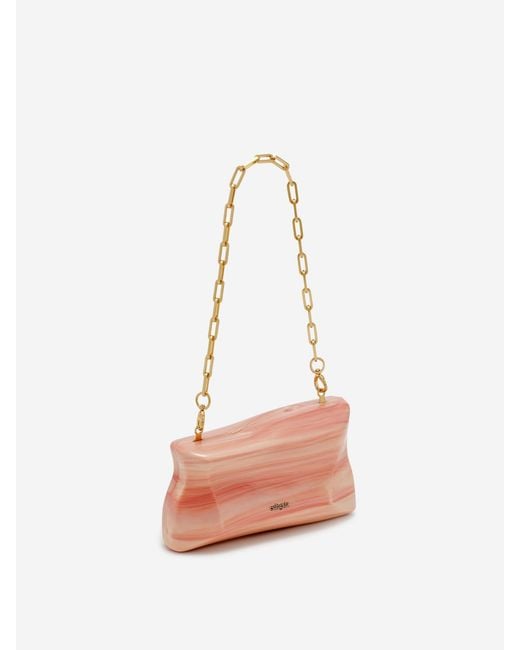 Cult Gaia Pink Malaya Clutch Bag