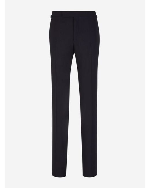 Tom Ford Blue Plain Wool Suit for men