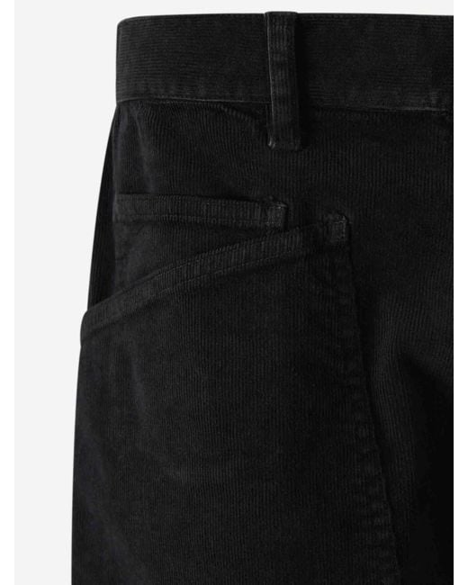 Nili Lotan Black Shon Corduroy Trousers