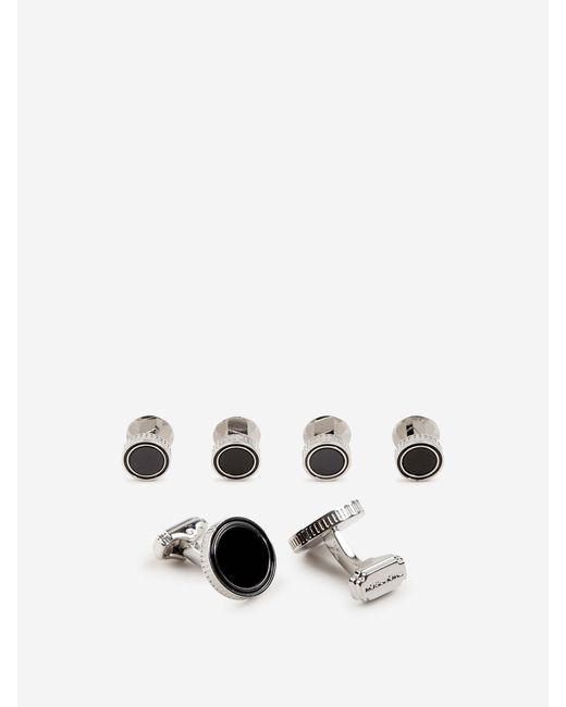Tateossian White Oval Cufflinks for men