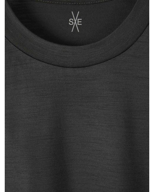Santa Eulalia Black Plain Wool T-Shirt for men