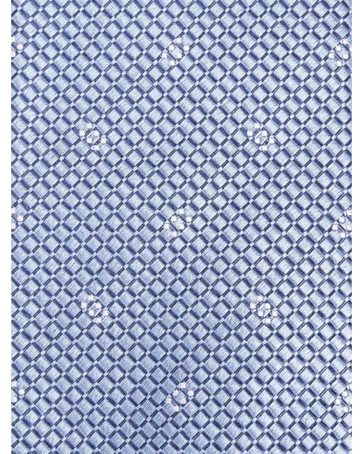Brioni Blue Textured Silk Tie for men