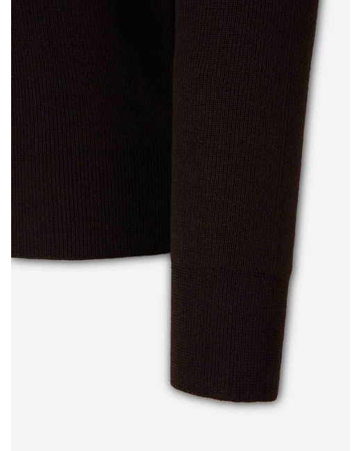 Gran Sasso Black Polo Neck Sweater for men