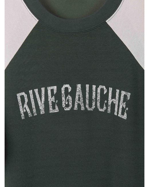Saint Laurent Rive Gauche T-shirt in Green for Men | Lyst