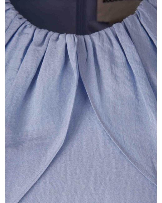 Roland Mouret Blue Midi Cape Dress