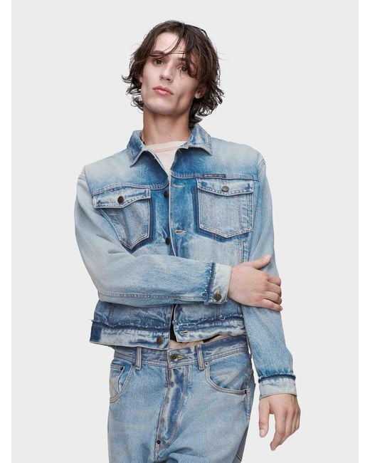 Maison Margiela Blue Cotton Denim Jacket for men