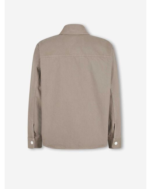 AMI Natural Logo Overshirt for men