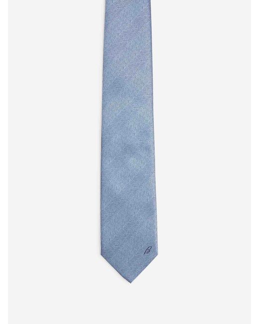 Corbata Texturizada Seda Brioni de hombre de color Blue