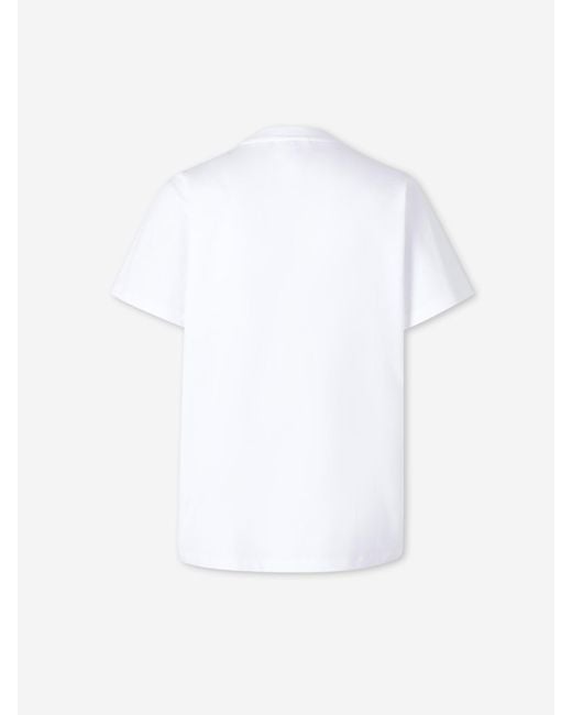 Ganni White Short Sleeve T-Shirt Cherries