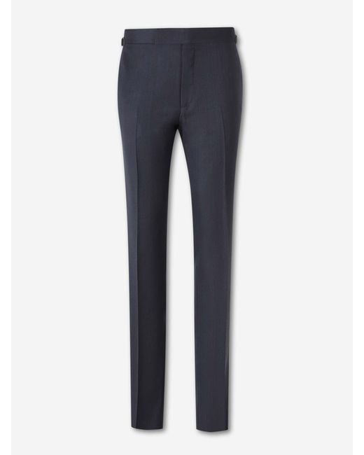 Tom Ford Blue Straight Wool Suit for men