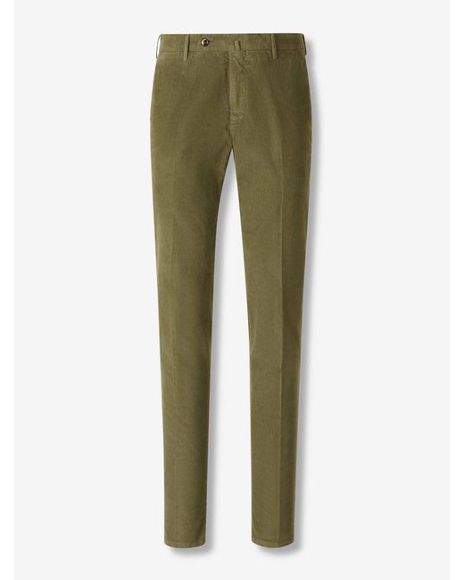 Pantalones Micropana Algodón PT Torino de hombre de color Green