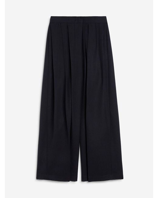 Jil Sander Blue Wide Leg Trousers Trench Coat